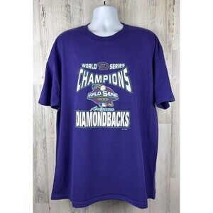 2001 Arizona Diamondbacks MLB World Series Distressed T-Shirt 2XL (24”x32”)